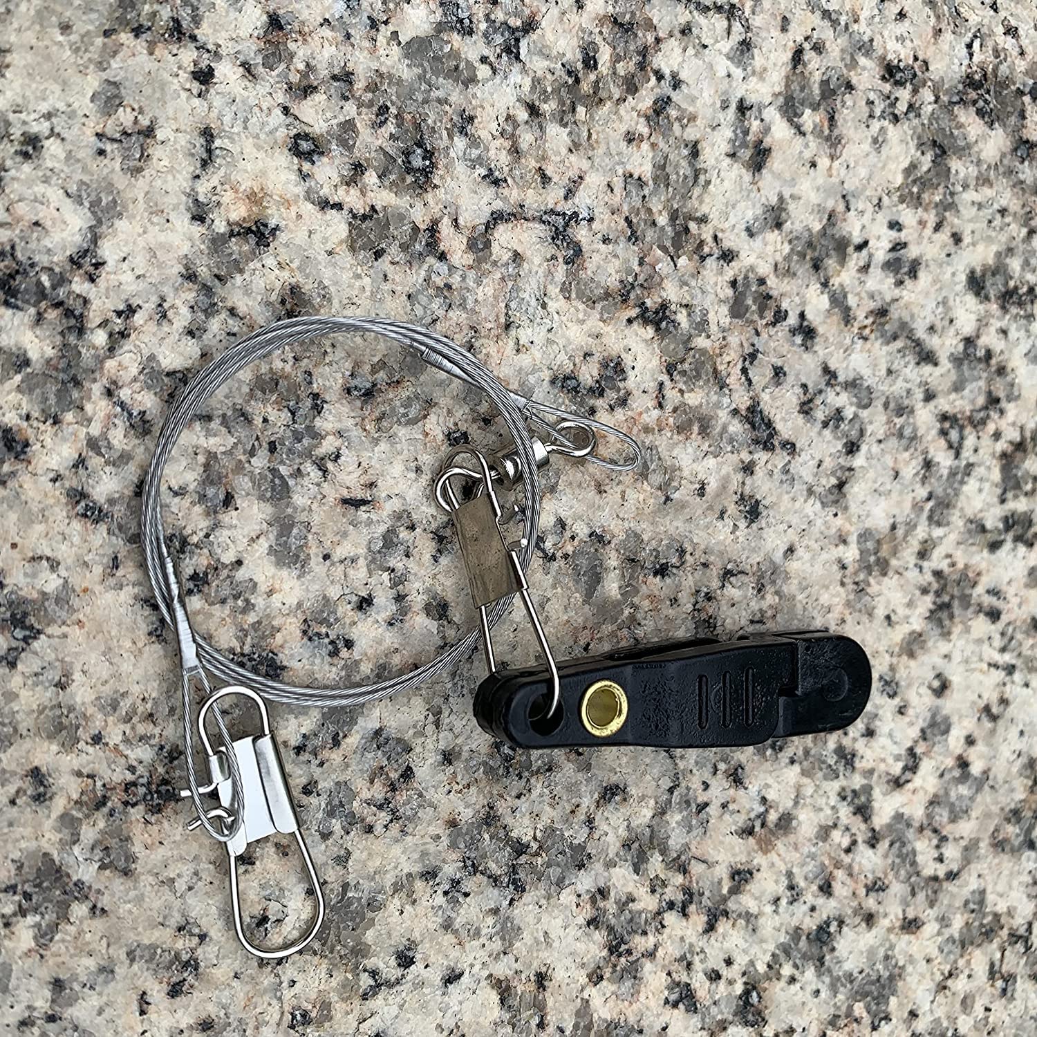 3 clips acolchados de liberación rápida para pesca con línea de pesca de acero, clips de liberación para arrastrar, tablas de cepillar, estabilizadores y pesca de cometas (negro)