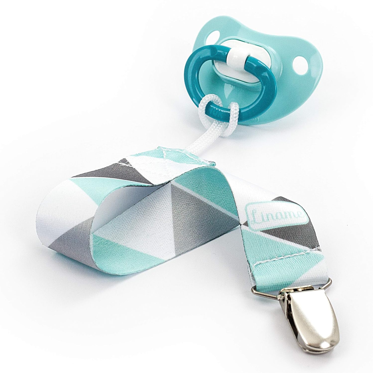 Pacifier Clip with Teething Toy - 4 Pack Pacifier Holder for Boys and Girls - Binky Clips- Universal Pacifier Clips Fits Most Pacifiers, Soothers, Teething Toys and Baby Gifts (Mint, Metal Clips) : Baby