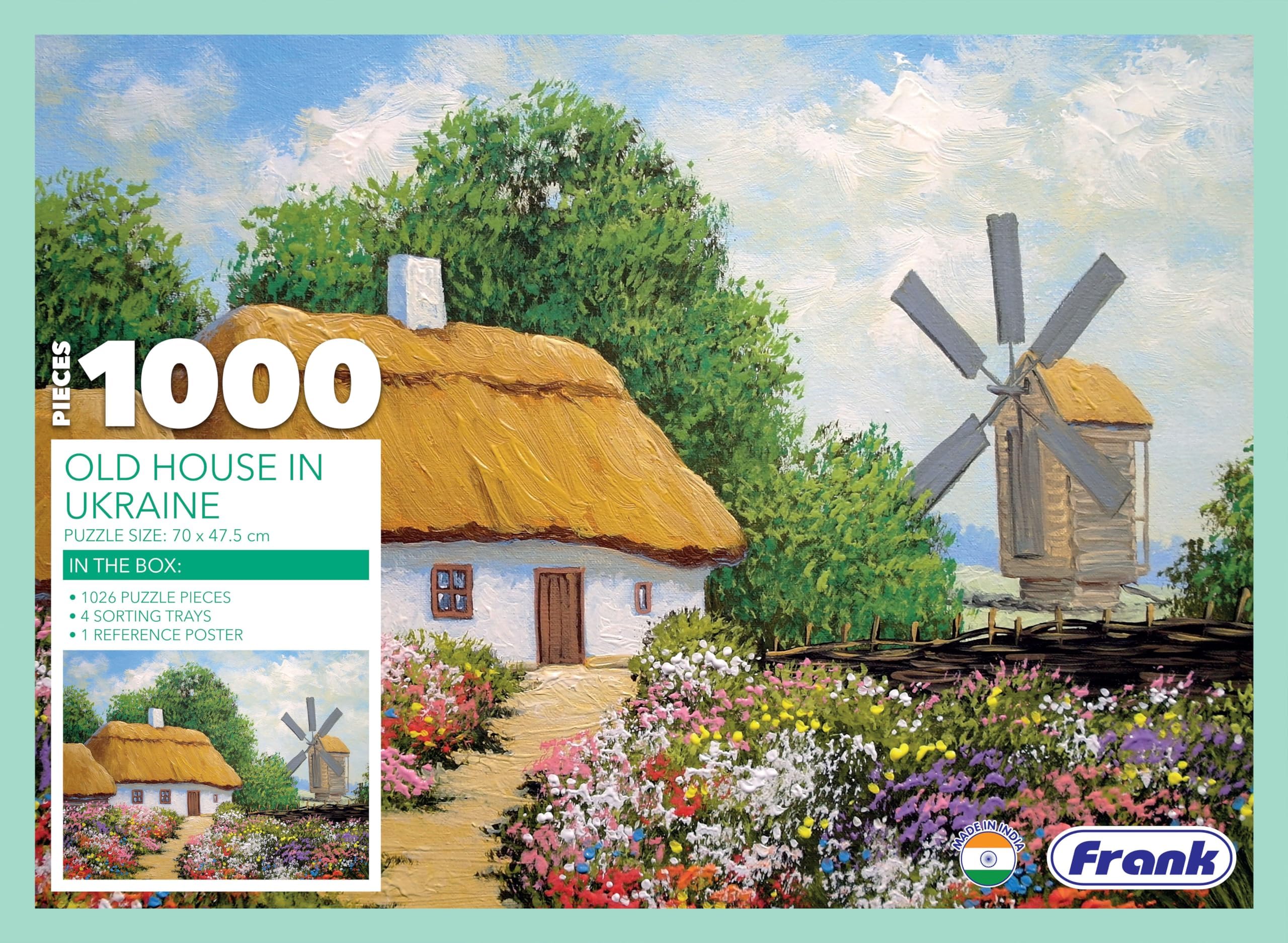 Frank Old House in Ukraine Jigsaw Puzzle for Adults | 1000 Piece Jigsaw Puzzles for Adults & Kids Above 15 Years | Fun & Challenging Realistic Illustration Puzzle Games,Gifts for Stress Relief & Focus
