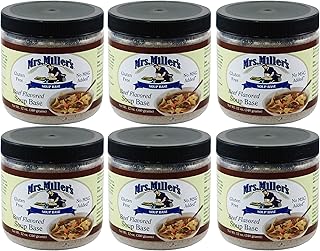 Mrs. Miller's Beef Soup Base (Gluten Free & No MSG Added) 12oz jar (pack of 6)