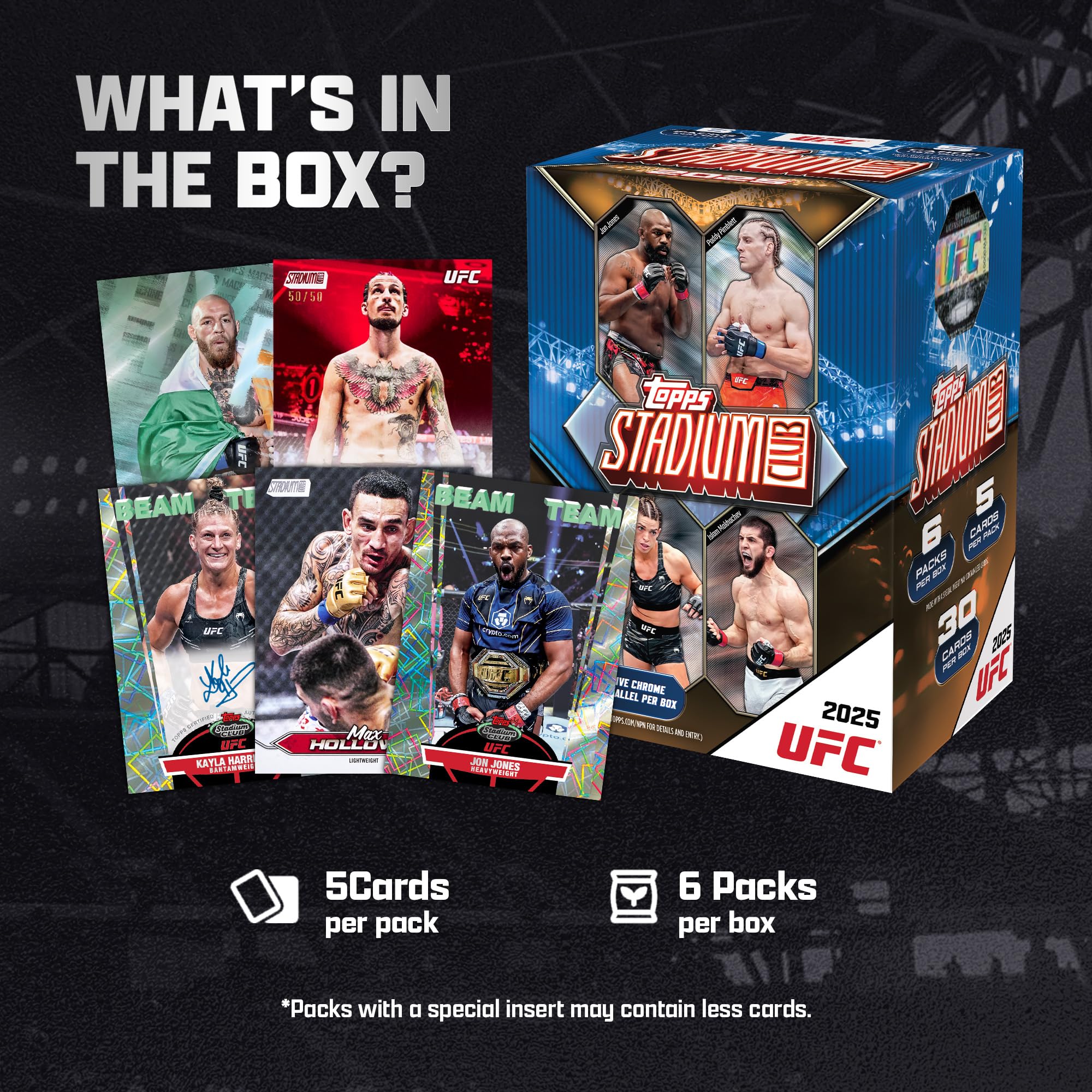 Topps Stadium Club UFC 2025 – Scellé en Usine – Boîte économique