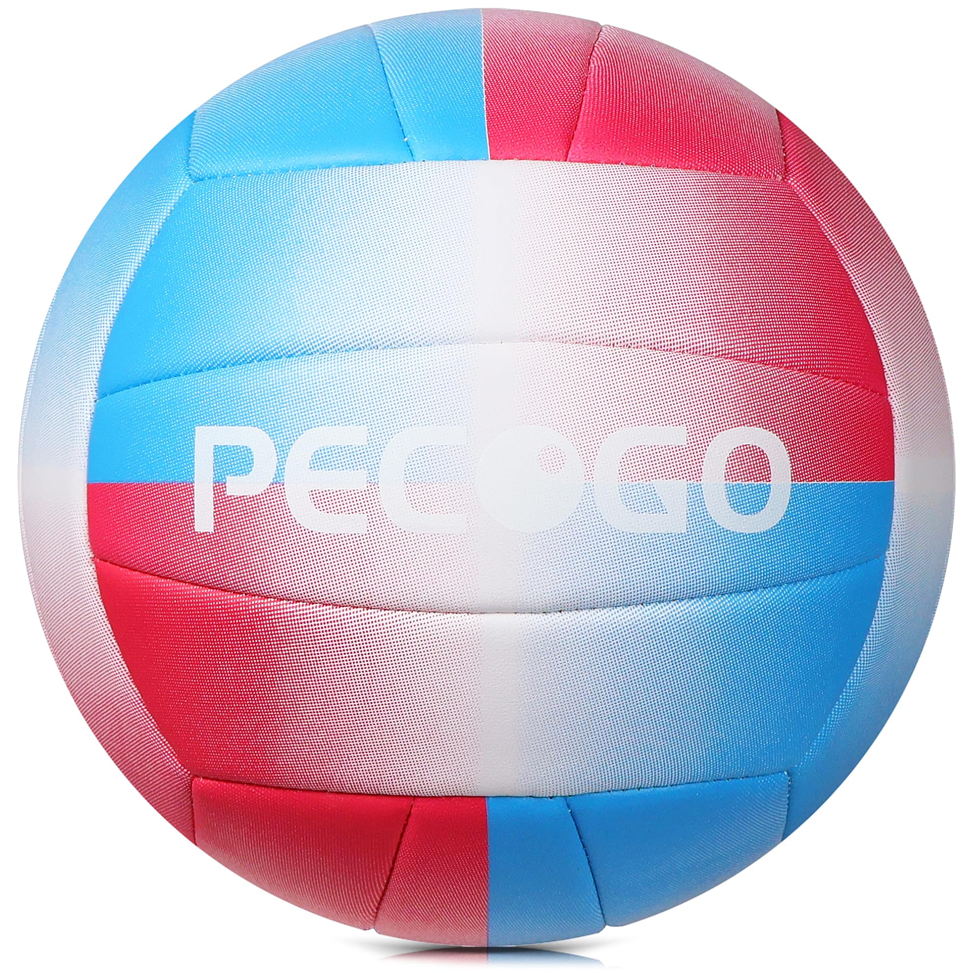 PECOGO Volleyball Size 5 PU Leather Soft Indoor Outdoor Volleyballs Sports Training Game Play Ball for Beginner, Teenager, Adult, 8.2 (Pink+Blue) — image 1