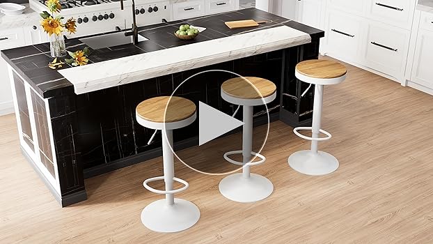 Amazon｜Baolande カウンターチェア 2脚セット 昇降式 木製 バーチェア