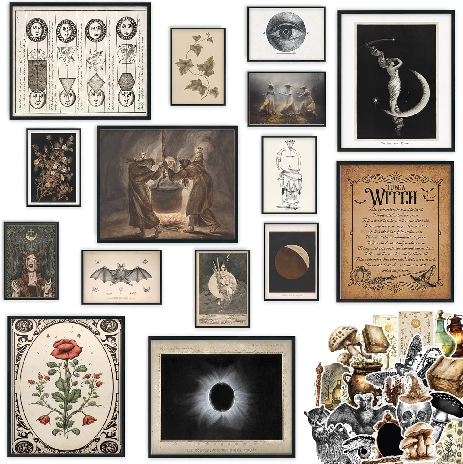 Amazon.com: Fardes Witch Decor for Home, 50pcs Witchy Aesthetic ...