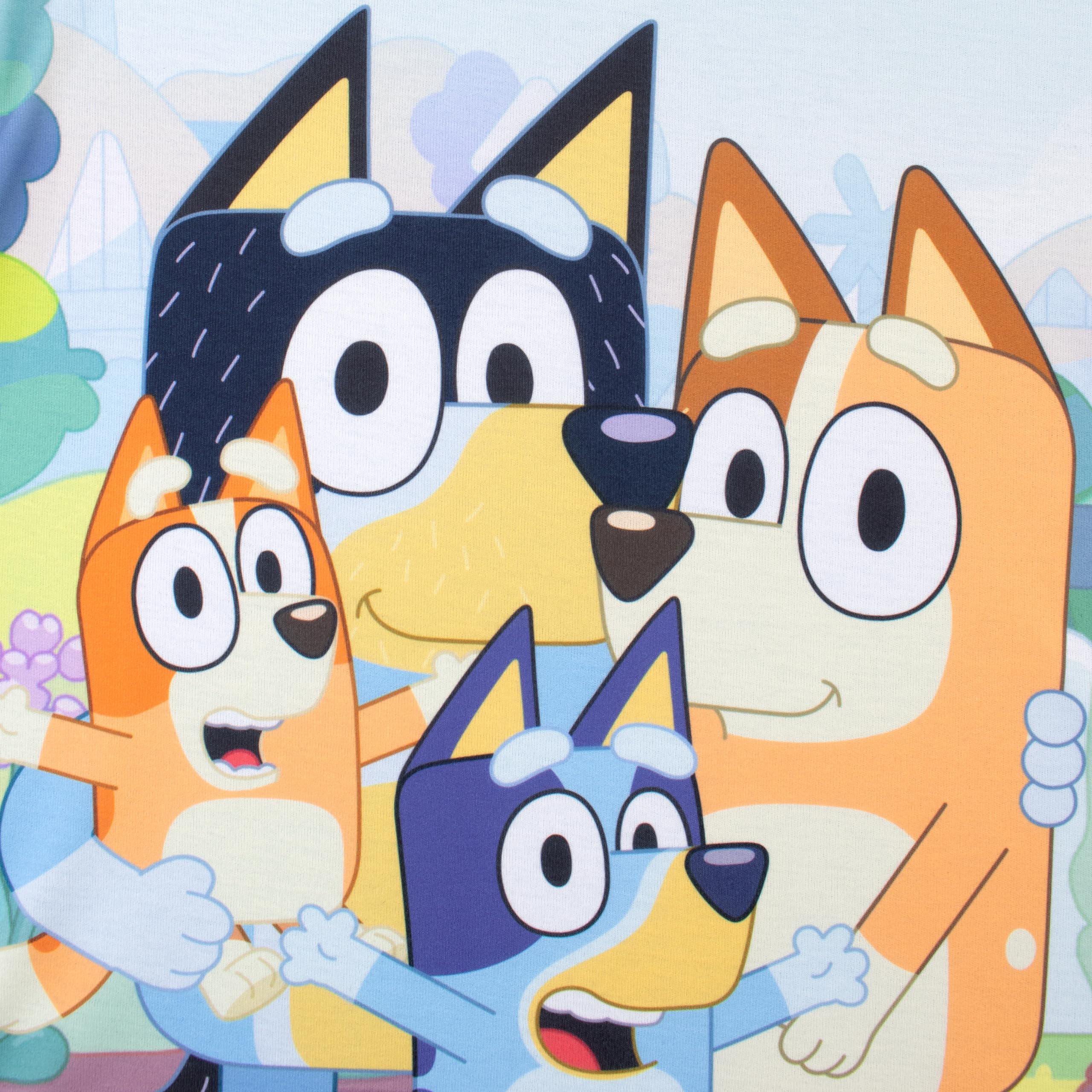 Bluey Koszulka nocna dla dziewczynek z krótkim rękawem