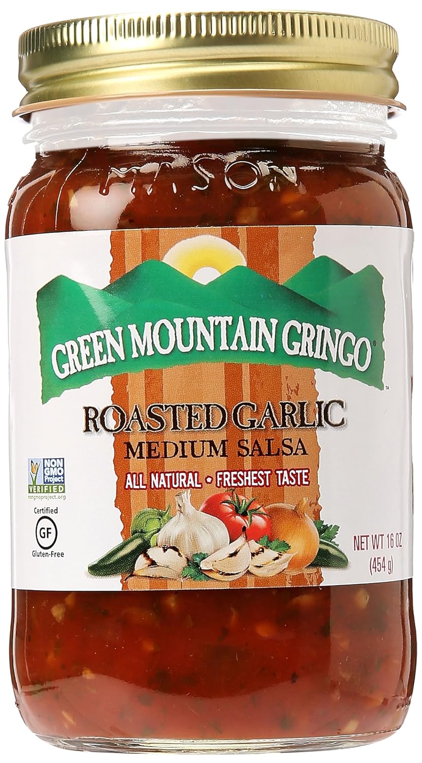 Green Mountain Salsa, Fire Roasted Garlic, 16Ounce
