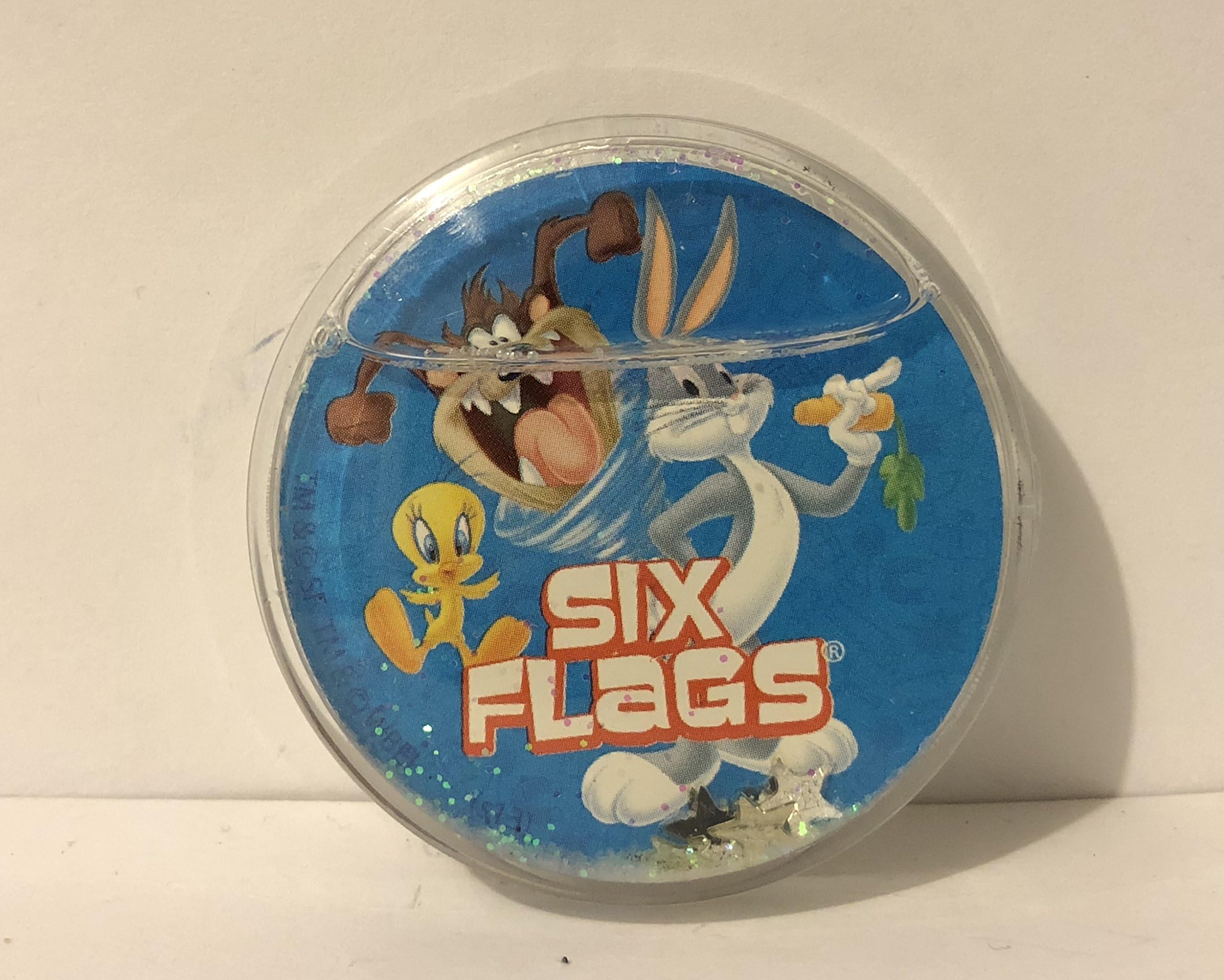 Six Flags Magic Mountain Looney Tunes Snow Globe Magnet
