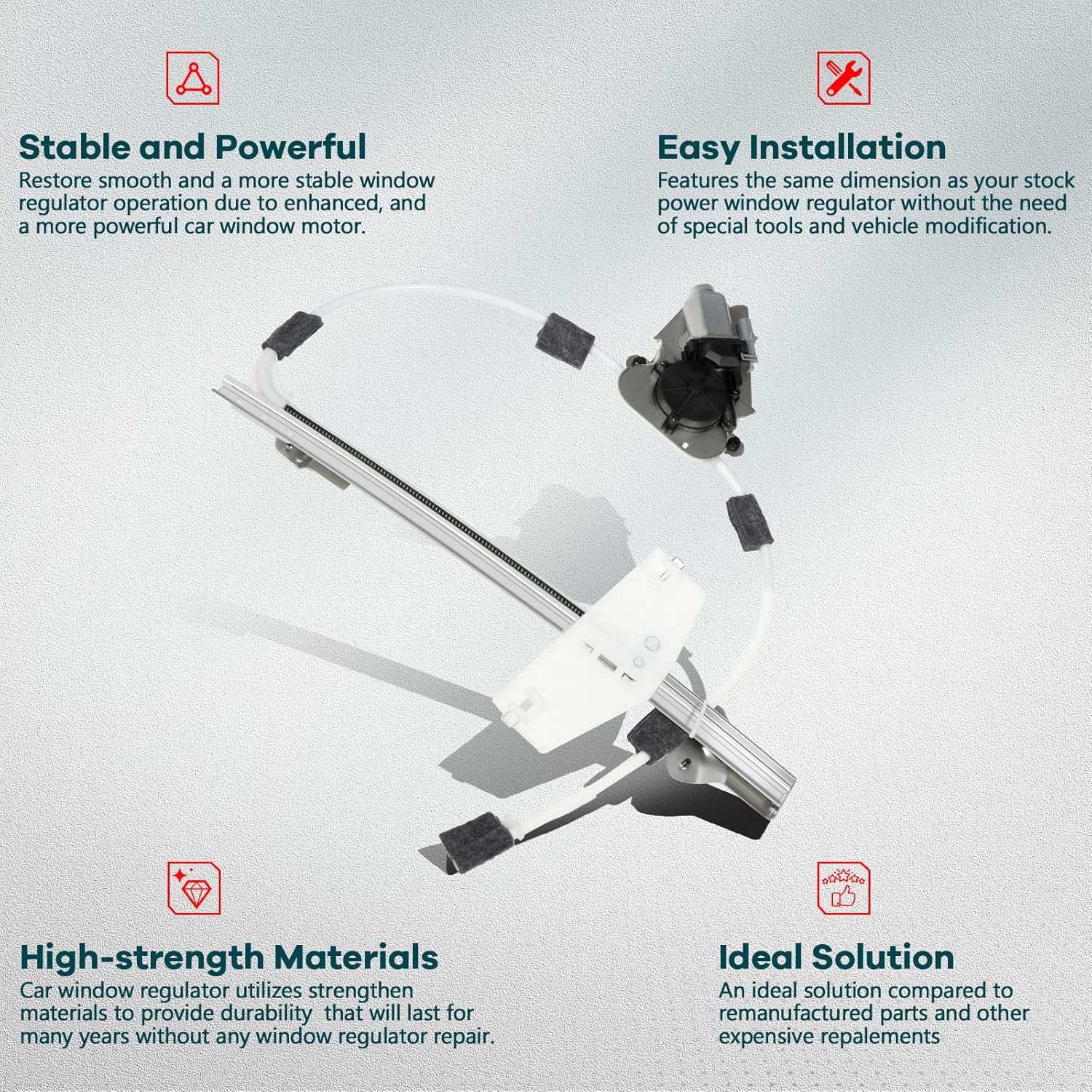 Power Window Regulator with and Motor Front Right Passenger Side fits for 2002-2006 for Jeep Liberty 741-527 55360030AM