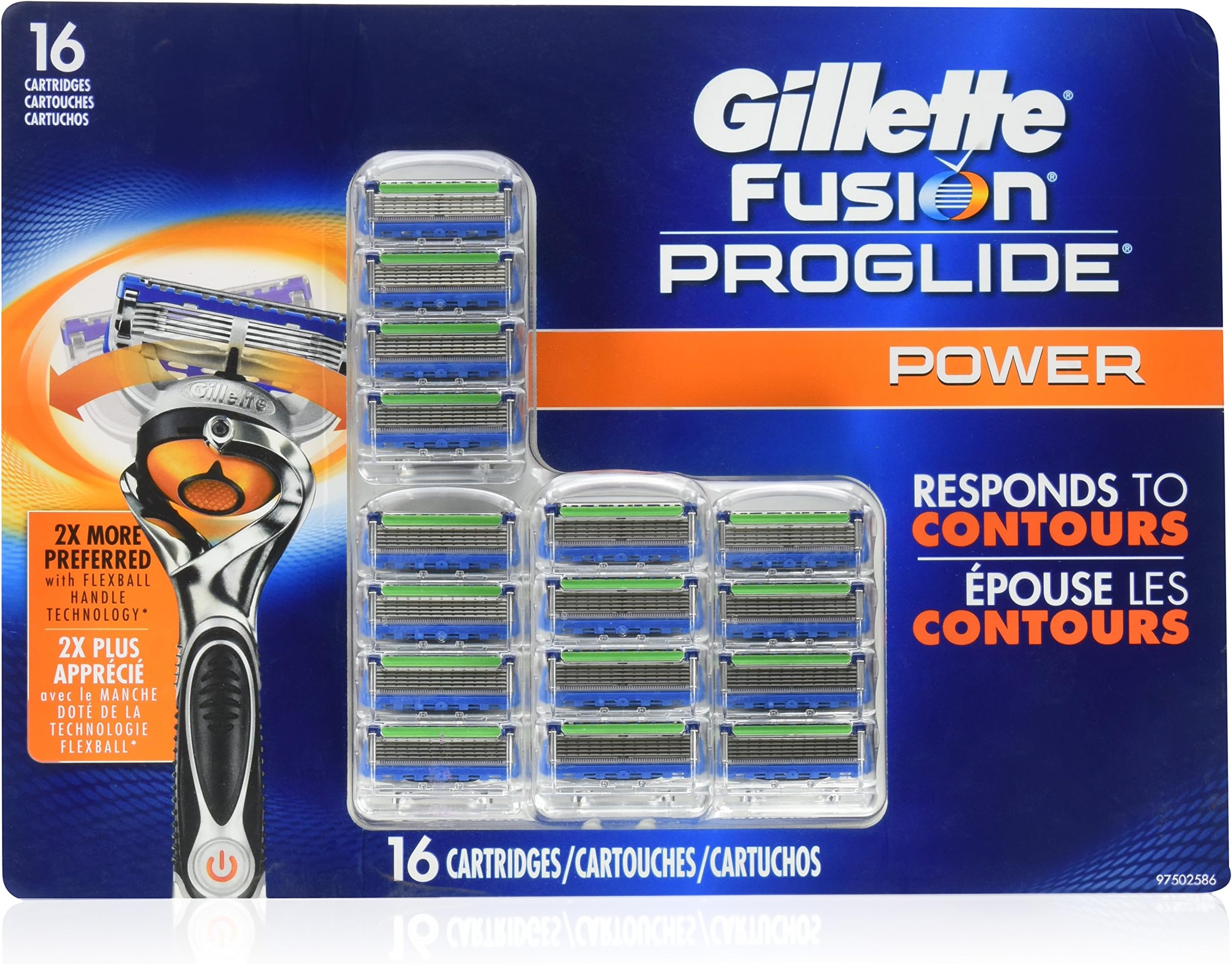 Fusion ProGlide Power Refill Razor Replacement Cartridges 16 Count