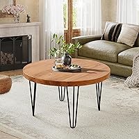 Vista 16 de Mesa de centro cuadrada de madera natural de 27 x 27 x 15 pulgadas de alto, mesas vintage de madera rústica para sala de estar, comedor, sofá