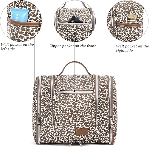 Miniatura 5 de Pearl Angeli - Estuche de viaje para artículos de aseo personal colgante para mujeres y hombres, neceser grande para maquillaje y cosméticos,