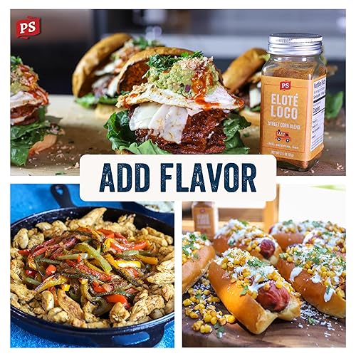 Miniatura 5 de PS Seasoning Elote Loco - Condimento de maíz callejero, mezcla de condimentos mexicanos multiusos con chile, parmesano, lima