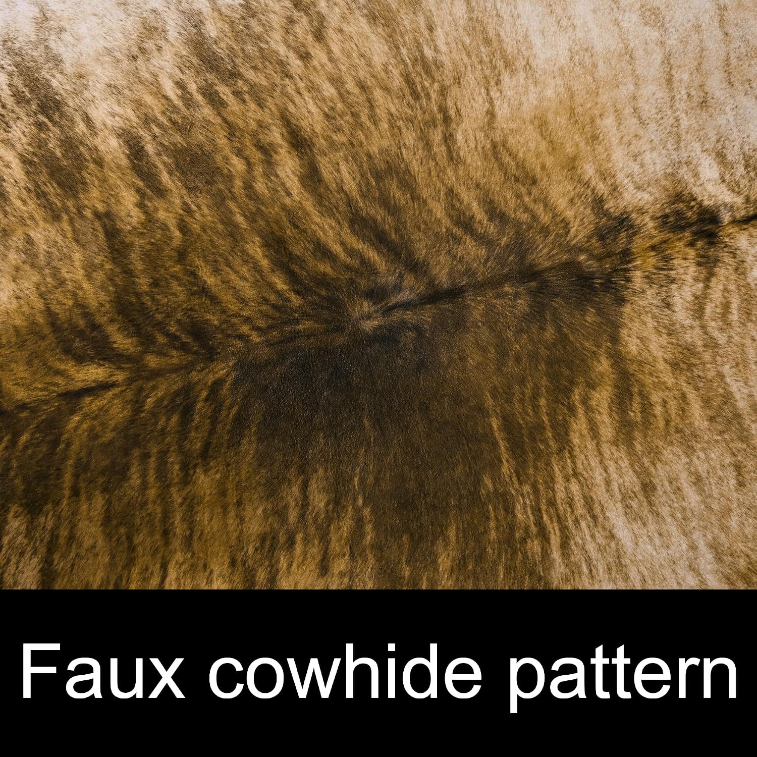 Amearea Faux Cow Hide Rug Large, Premium Western Home Decor Cow Print Rugs for Living Room, Faux Leather Animal Cowhide Bedroom Carpet, Dining Traditional Cow Pattern Stuff Carpet, Yellow 3.6x2.3 Feet
