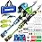ODDSPRO Kids Fishing Pole - Kids Fishing Starter Kit - with Tackle Box, Reel, Practice Plug, Beginner\'s Guide and Travel Bag for Boys, Girls (2 Pack (Blue+Green), 1.5M 4.92Ft)