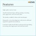 MIZMS Memory Foam Insole (Neon Orange, Size-9) gallery image