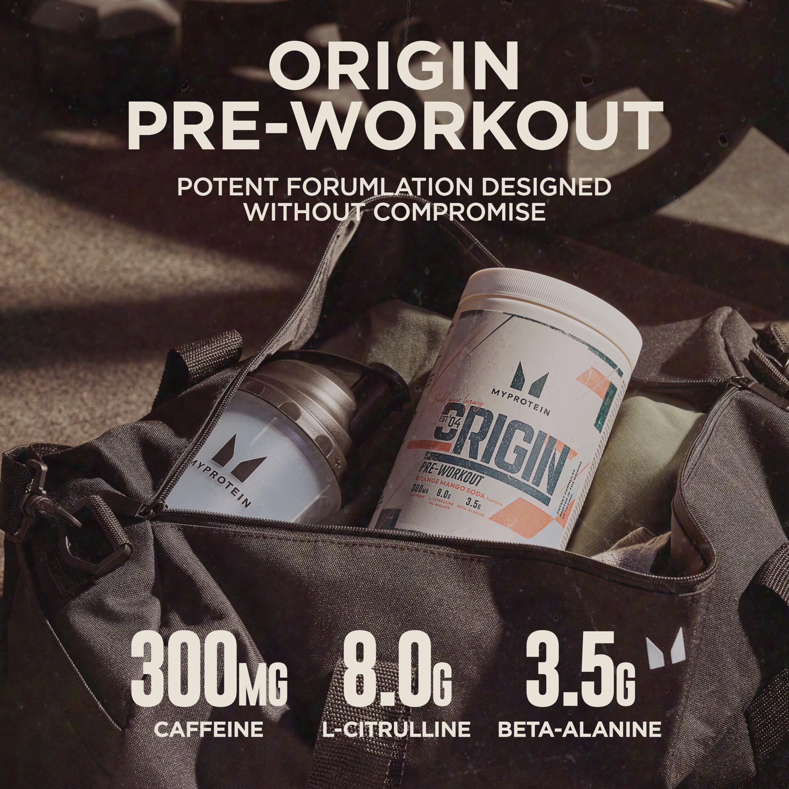 Myprotein Origin Pre-Workout Power avec bêta-alanine et caféine - Orange et mangue - 600 g