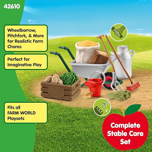 Miniatura 3 de Schleich Farm World - Juego de accesorios de cuidado estable para figuras de caballos y animales de granja, juego educativo de granja de 11 piezas