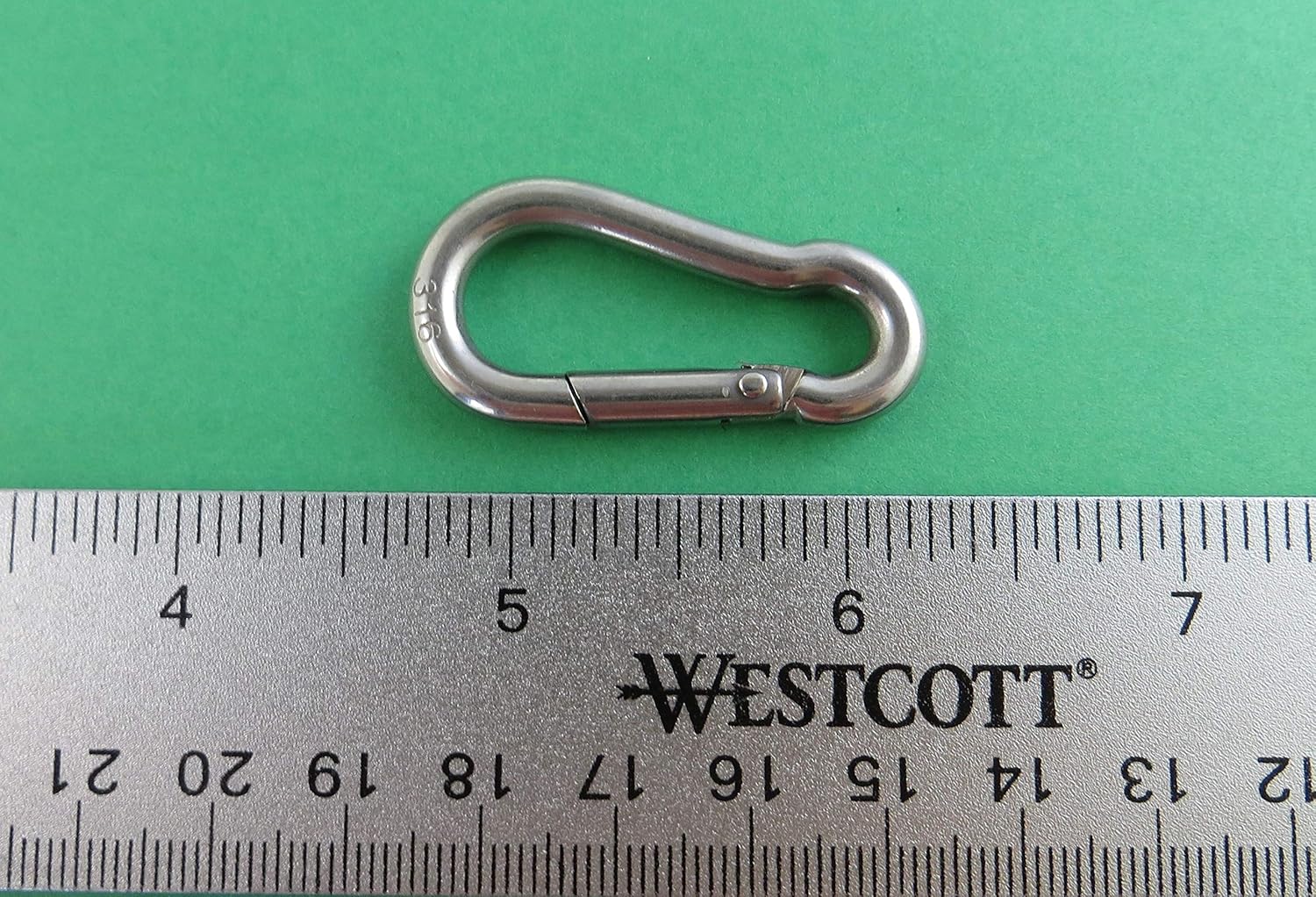 US STAINLESS 4 Pieces Stainless Steel 316 Spring Hook No Eye Carabiner 11/64" (4.5mm) (Almost 3/16") Marine Grade - Image 3