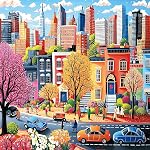MINIWAN Puzzles pour adultes 500 Pièces, Retro Lakeside Camping Puzzle Challenging Jigsaw Puzzles Idéal pour la détente et le plaisir de famille, la taille finie est 23 x 15 inch-puzzle défi, Lettres au dos, Affiche de référence, Sans poussière, Idéal pour la détente