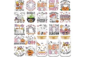 Halloween Transfer Cup Wrap Stickers