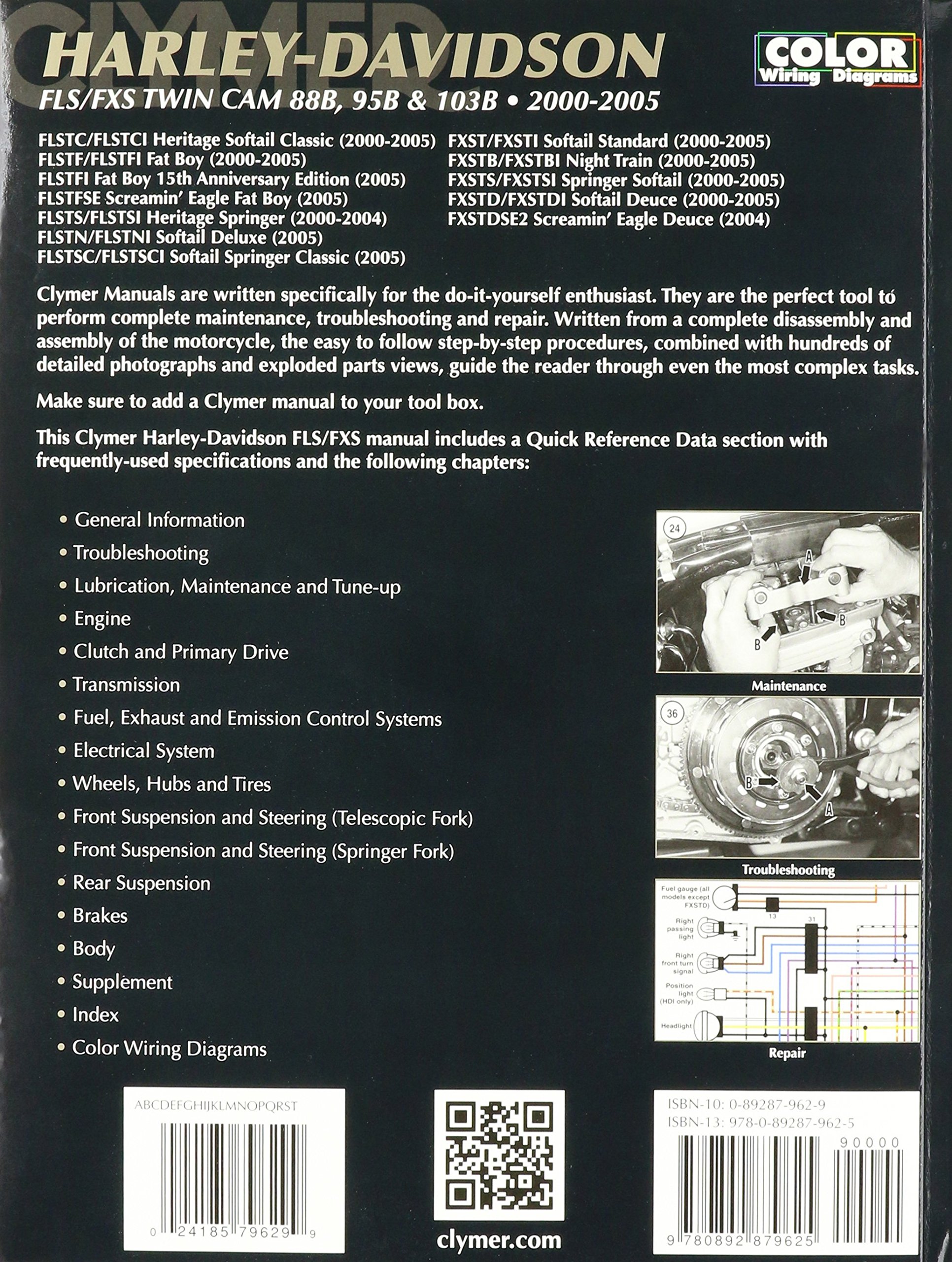 Clymer Manuale di riparazione Harley Softail Twin Cam 88 00-05