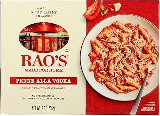 Rao's Homemade Penne Alla Vodka Frozen Meal, 9oz - Premium Italian Tomatoes, Bronze Cut Pasta, No Preservatives