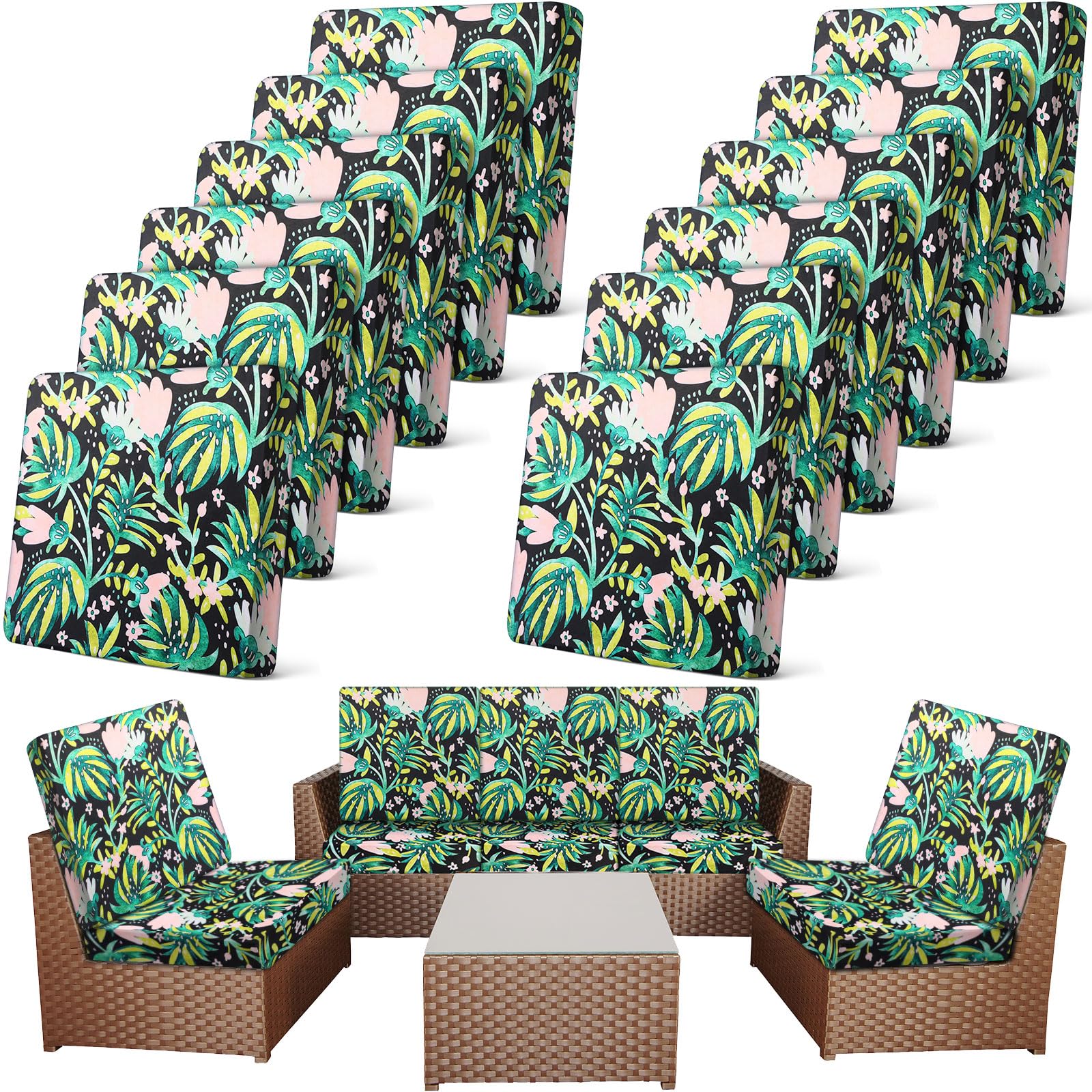 Colorful Patio Cushion Covers - 12 Pack -26