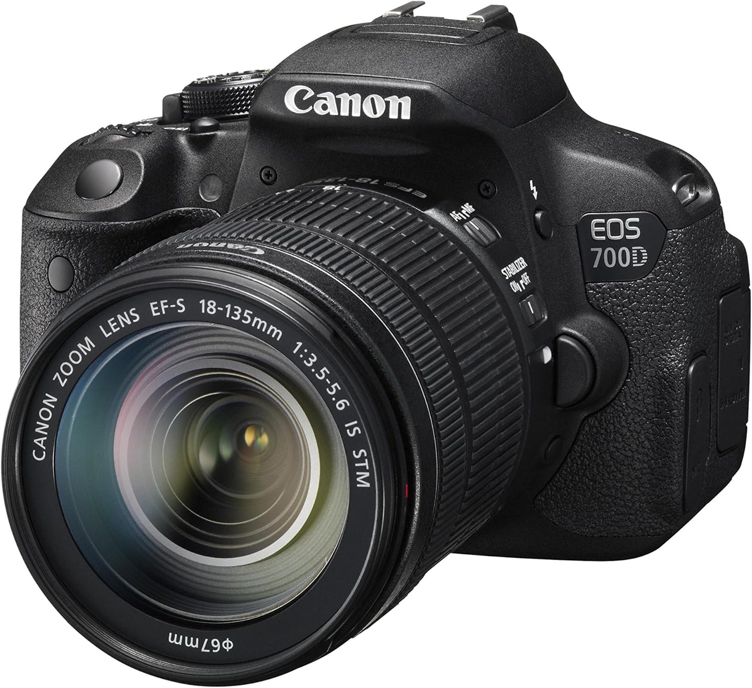 Canon 700D + EF-S 18-135 mm Digital Camera Compact 18 Megapixel Black – Canon product photo