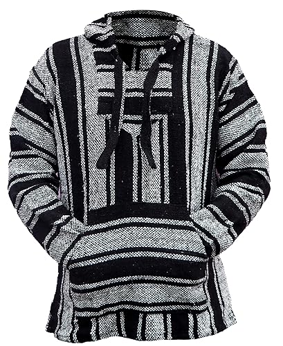 Del Mex Mexican Baja Hoodie Hippie Surf Poncho Sweater Sweatshirt