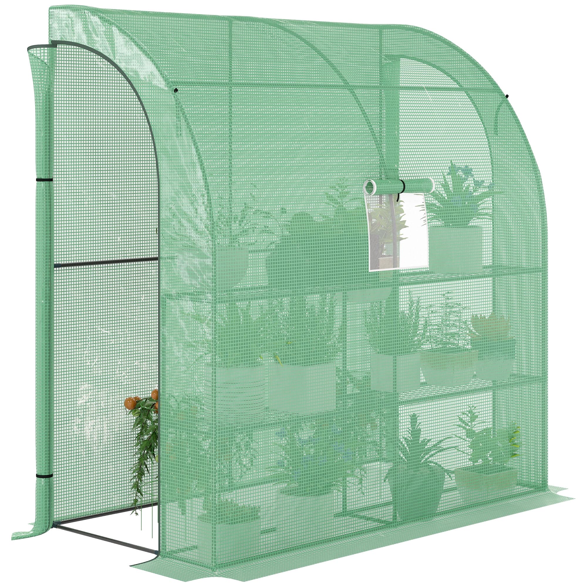 Amazon.com : Outsunny 7' x 3' x 7' Lean to Greenhouse, Walk-in