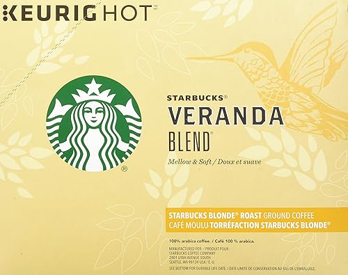 Miniatura 10 de Starbucks Blonde Roast K-Cup Coffee Pods - Mezcla de veranda para cerveceros Keurig - 1 caja (10 vainas)