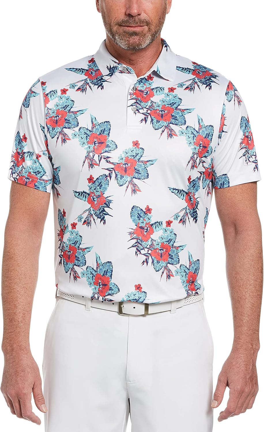 Tropical print polo shirts Clearance