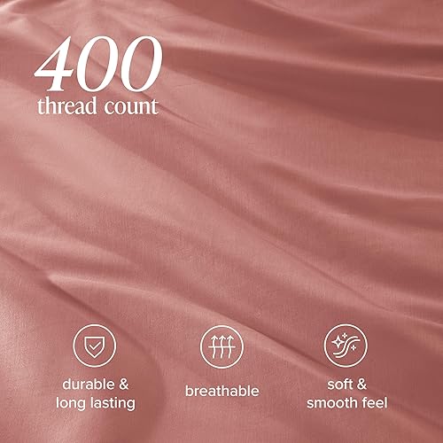Miniatura 12 de Bare Home 100% Organic Cotton Sateen Fitted Sheet - Smooth Sateen Weave - Breathable & Cooling - Hotel Luxury - Durable Fitted Sheet - Deep Pocket