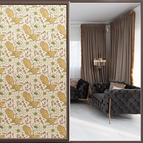 Miniatura 2 de Bird On Branch - Película de privacidad para ventana, película de privacidad, película de ventana, película de privacidad, decoración de privacidad,