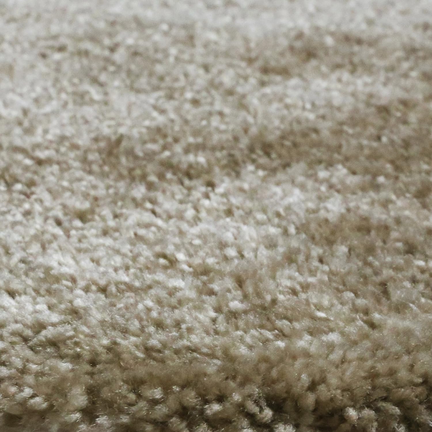 Maples Rugs Cloud Bath 20" x 21.5" Contour Non Slip Toilet Rug [Made in USA] Machine Washable Soft Bath Mat, Clay Beige