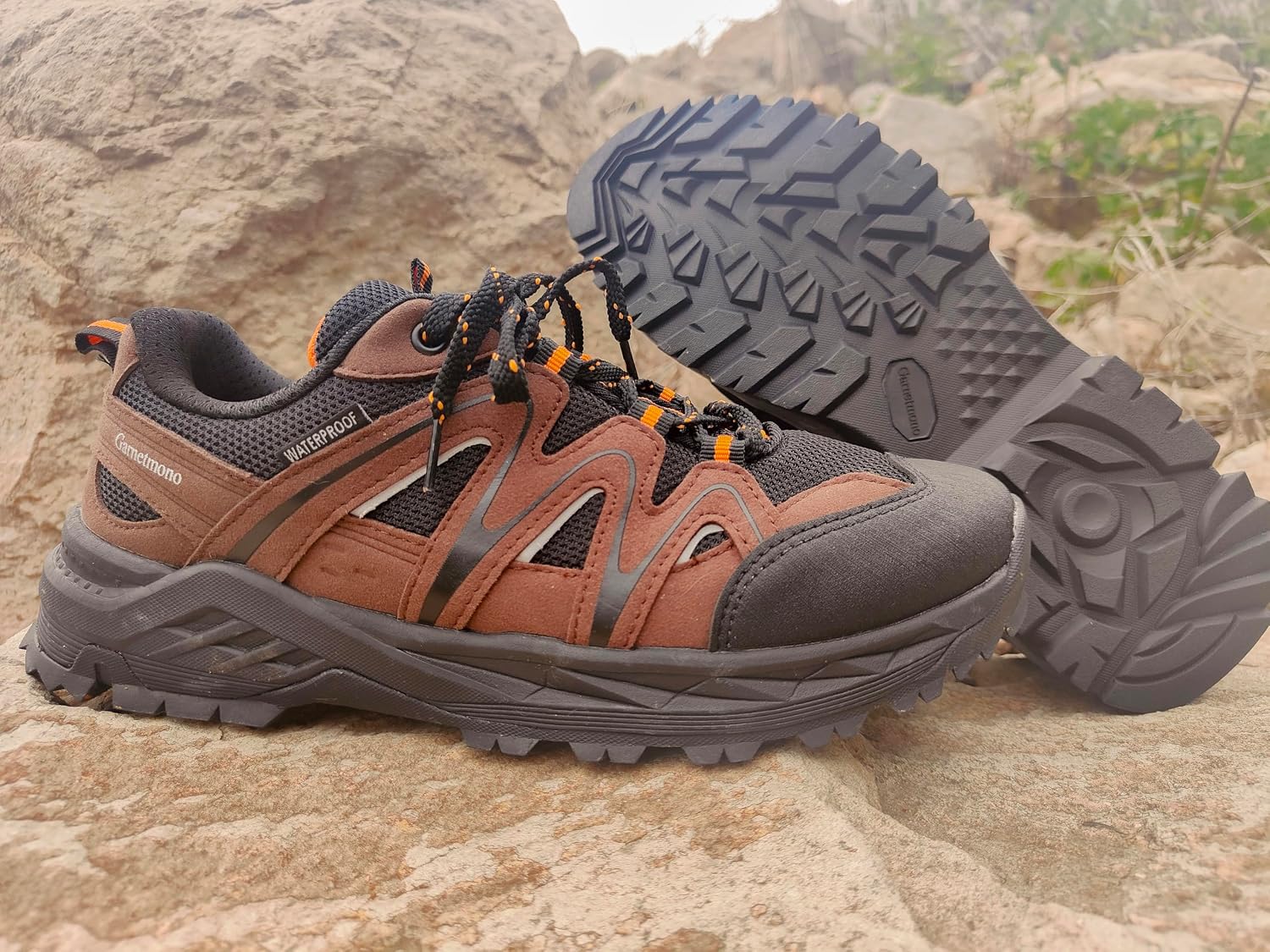 Men's Leather Hiking Shoes Trail Trekking Sneakers