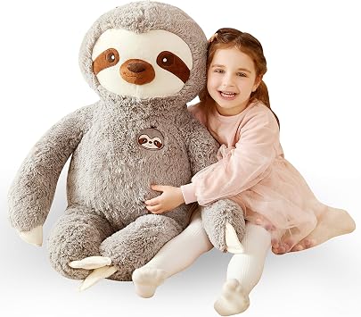 IKASA Paresseux géant peluche couchée 78 cm IKASA