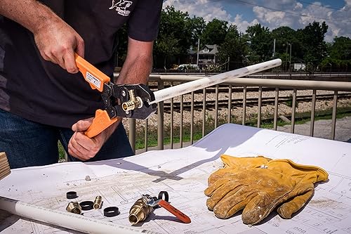 Miniatura 3 de SharkBite Adaptador hembra de crimpado de 1 pulgada, accesorio de plomería de latón, tubo PEX, PE-RT, UC094LFA (paquete de 2)