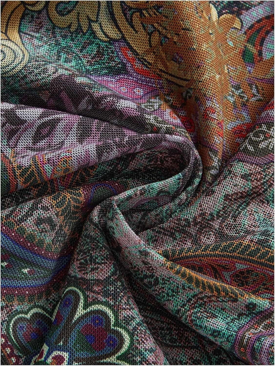 Women's Boho Fringe Tube Tops 70’s Hippie Paisley Print Top Retro Bandeau Crop Tops Concert Outfits - Image 2