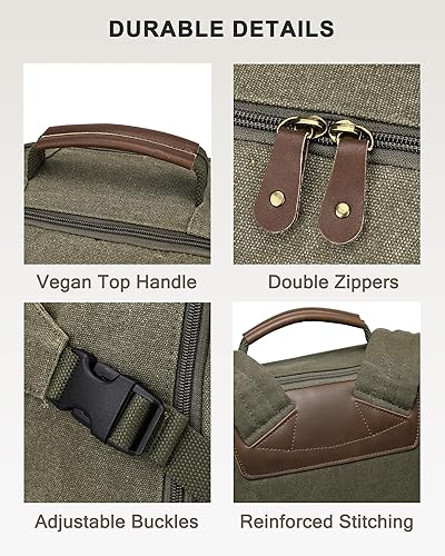 Miniatura 7 de Kasqo Mochila para laptop de 15.6 pulgadas, impermeable, antirrobo, para negocios, viajes, universidad, bolsa de mano con puerto de carga USB para