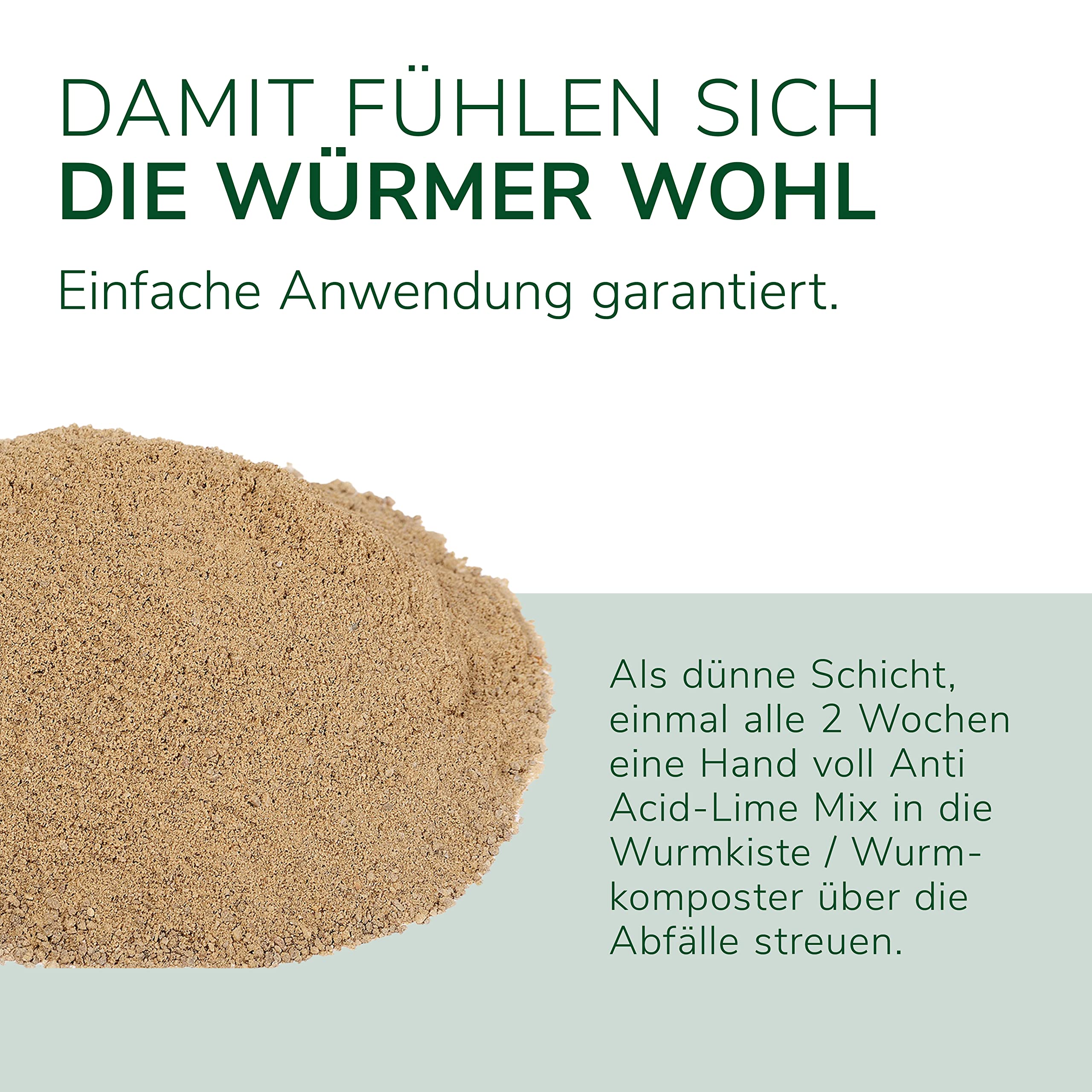 Natursache Anti Acid Lime Mix 2 kg I Natürlicher Säureregulierer für Wurmkiste, Wurmfarm, Wurmkomposter etc. I Reguliert schnell und effektiv den Säurewert
