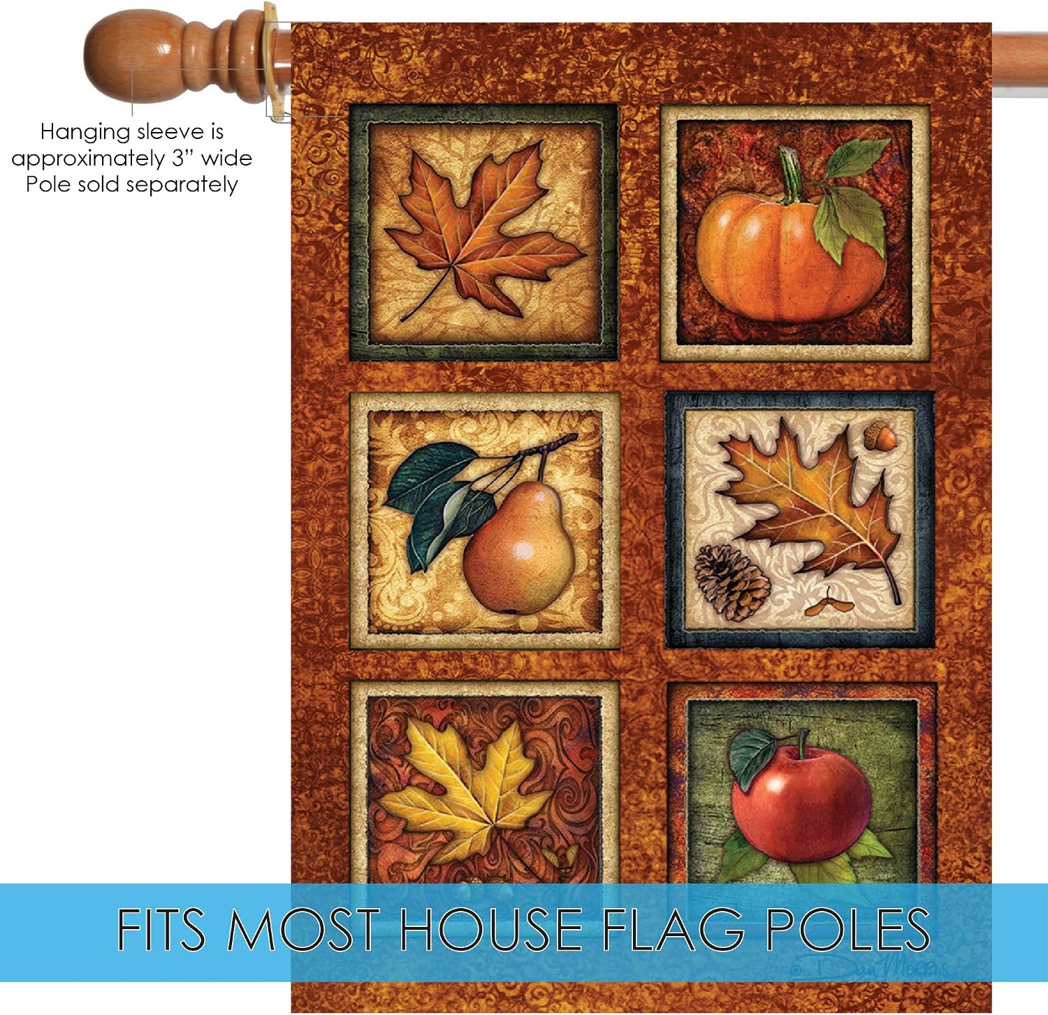 Toland Home Garden The Call Of Fall 28 x 40 Inch Decorative Autumn Leaves Harvest House Flag, House-L-28 x 40" - Image 4
