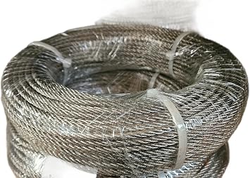 1mm 1.5mm 2mm 3mm 4mm 5mm 6mm 8mm STAINLESS Steel Wire Rope Cable Rigging Extra ASIN 316 A4 Marine Grade Length 15m, Diameter 1mm