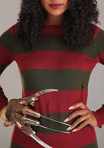 Miniatura 4 de Nightmare on Elm Street Freddy Krueger Costume Sweater Dress for Women - Freddy Krueger Ripped Striped Sweater