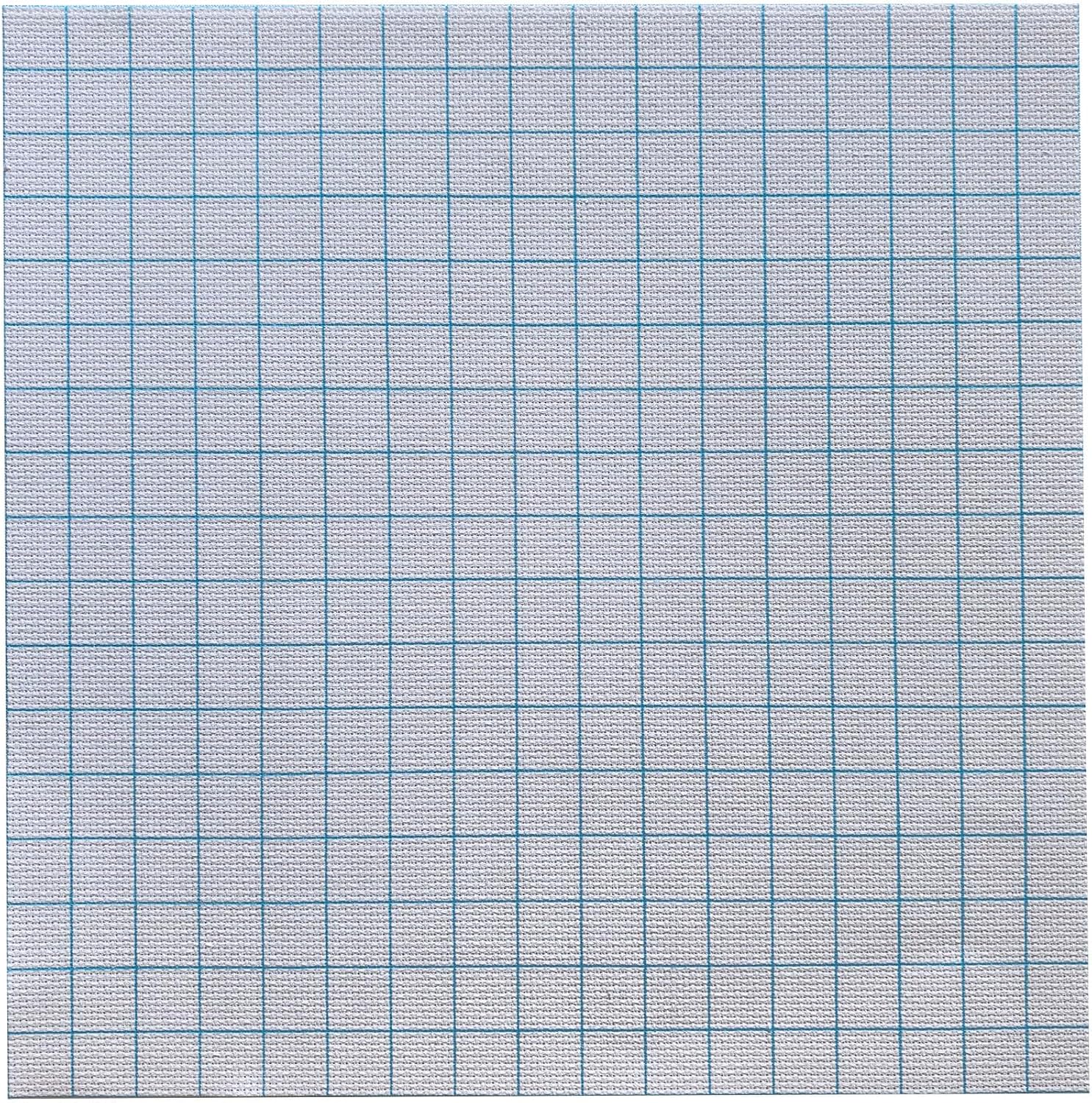 Pre-Cut 14 Count Easy Count Aida with Washable Grid Lines Cross Stitch Fabric Pack, 11.8x11.8inches, Set of 5pieces