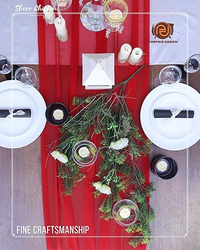 Miniatura 4 de Parfair Desssin - Decoraciones de cumpleaños bohemias, centros de mesa de baby shower, para niñas, camino de mesa de boda de 120 pulgadas de largo,