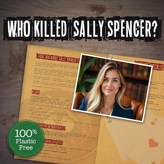 Murder Mystery Game - Detective Killer Case Files - Date Night, Party Groups - Unsolved Cryptic Games - Killer At The Casino