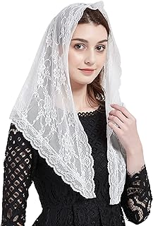 Triangle Lace Veil Triangle Chapel Veil Lace Bridal Veil Funeral Veil fo...