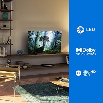 Philips 55PUS7506/12 55-Inch TV 4K LED TV | UHD & HDR10+ | Dolby Vision & Dolby Atmos | SAPHI