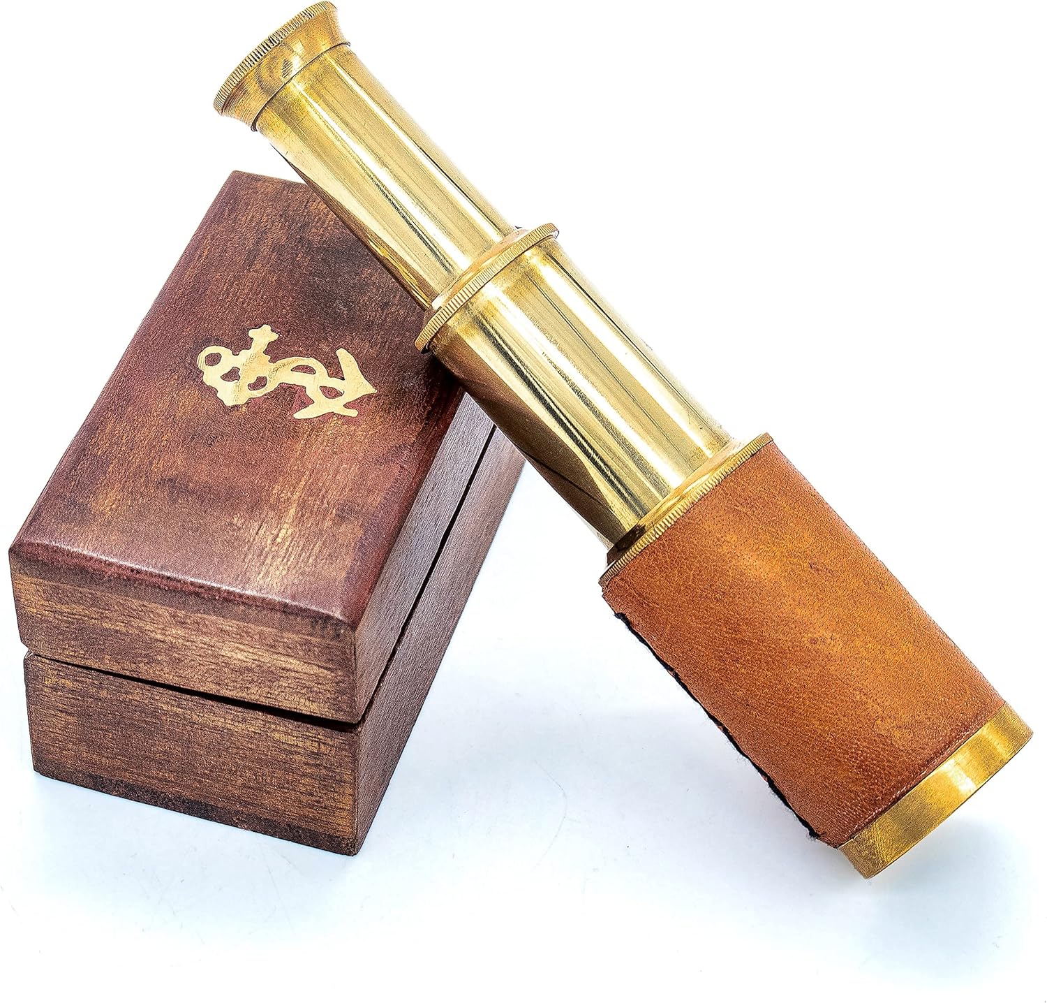 Mythrojan Mini Pirate Spyglass Telescope Brass Colapsable Hand